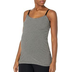 MOTHERHOOD Maternity Nursing Tank Top Women’s Large m Black White Stripe.